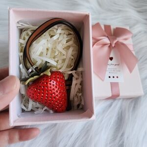 Strawberry Keychain with Gift Box